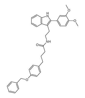 4-(4-Benzyloxy-phenyl)-N-{2-[2-(3,4-dimethoxy-phenyl)-1H-indol-3-yl]-ethyl}-butyramide Structure