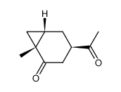 Bicyclo[4.1.0]heptan-2-one, 4-acetyl-1-methyl-, [1R-(1alpha,4alpha,6alpha)]- (9CI) structure