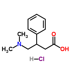 4-(Dimethylamino)-3-phenylbutanoic acid hydrochloride (1:1) Structure