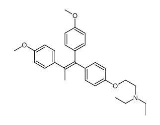 2-[4-[(Z)-1,2-bis(4-methoxyphenyl)prop-1-enyl]phenoxy]-N,N-diethylethanamine Structure