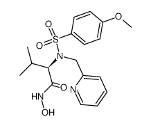 N-hydroxy-2(R)-[[(4-methoxyphenyl)sulfonyl](2-picolyl)amino]-3-methylbutanamide Structure