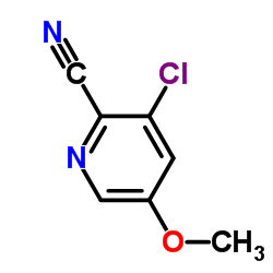 3-Chloro-5-methoxy-2-pyridinecarbonitrile结构式