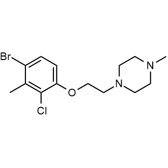 1-(2-(4-溴-2-氯-3-甲基苯氧基)乙基)-4-甲基哌嗪结构式