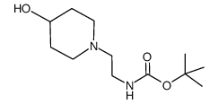 tert-butyl 2-(4-hydroxypiperidin-1-yl)ethylcarbamate Structure
