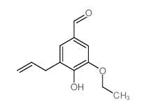 Benzaldehyde, 3-ethoxy-4-hydroxy-5-(2-propenyl)- (9CI) structure