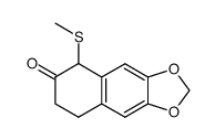 1,2,3,4-tetrahydro-1-methylthio-6,7-methylenedioxy-2(1H)-naphthalenone Structure