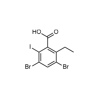 3,5-Dibromo-2-ethyl-6-iodobenzoic acid structure