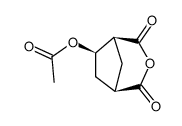 (+/-)-(1β,3β,4β)-4-acetoxy-1,3-cyclopentanedicarboxylic acid anhydride结构式
