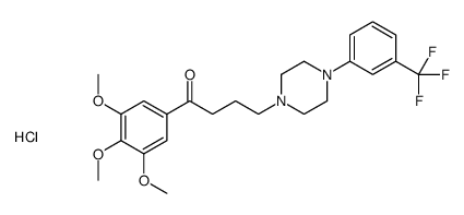 4-[4-[3-(trifluoromethyl)phenyl]piperazin-1-ium-1-yl]-1-(3,4,5-trimethoxyphenyl)butan-1-one,chloride Structure