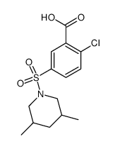 2-chloro-5-(3,5-dimethylpiperidinosulphonyl)benzoic acid结构式