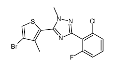 3-(2-chloro-6-fluorophenyl)-1-methyl-5-(4-bromo-3-methyl-thien-2-yl)-1H-1,2,4-triazole Structure