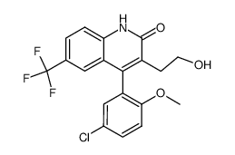 4-(5-chloro-2-methoxyphenyl)-3-(2-hydroxyethyl)-6-(trifluoromethyl)-2(1H)-quinolinone结构式