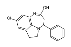 9-chloro-4-phenyl-3,4,6,7-tetrahydro-1H-[1,4]diazepino[3,2,1-hi]indol-2-one Structure