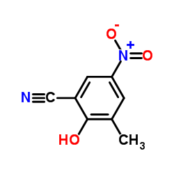 2-hydroxy-3-Methyl-5-nitro-benzonitrile结构式