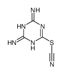 (4,6-diamino-1,3,5-triazin-2-yl) thiocyanate结构式