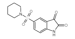 5-(PIPERIDIN-1-YLSULFONYL)-1H-INDOLE-2,3-DIONE结构式