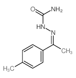 [1-(4-methylphenyl)ethylideneamino]urea structure