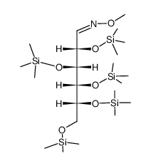 2-O,3-O,4-O,5-O,6-O-Pentakis(trimethylsilyl)-D-glucose O-methyl oxime Structure