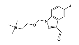 5-Iodo-1-(2-trimethylsilylethoxymethyl)-1H-indazole-3-carbaldehyde结构式