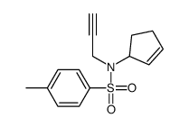 N-cyclopent-2-en-1-yl-4-methyl-N-prop-2-ynylbenzenesulfonamide结构式