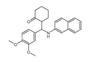 2-[(4,5-dimethoxyphenyl)(2-naphthylamino)methyl]cyclohexanone结构式