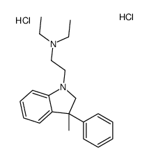 diethyl-[2-(3-methyl-3-phenyl-1,2-dihydroindol-1-ium-1-yl)ethyl]azanium,dichloride Structure