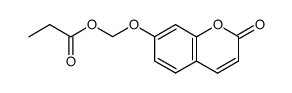 7-[(ethylcarbonyloxymethyl)oxy]-2H-1-benzopyran-2-one结构式