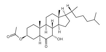 7α-hydroxy-6-oxo-5α-cholestan-3β-yl acetate结构式