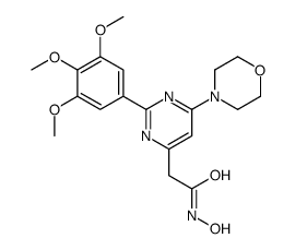 N-hydroxy-2-[6-morpholin-4-yl-2-(3,4,5-trimethoxyphenyl)pyrimidin-4-yl]acetamide结构式