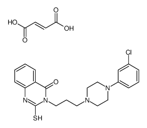 (Z)-but-2-enedioic acid,3-[3-[4-(3-chlorophenyl)piperazin-1-yl]propyl]-2-sulfanylidene-1H-quinazolin-4-one Structure