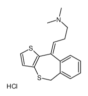 (3E)-N,N-dimethyl-3-(5H-thieno[3,2-c][2]benzothiepin-10-ylidene)propan-1-amine,hydrochloride Structure