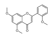 5,7-二甲氧基-2-(2-甲氧基苯基)-4H-色烯-4-酮结构式