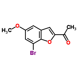 1-(7-Bromo-5-methoxy-1-benzofuran-2-yl)ethanone结构式