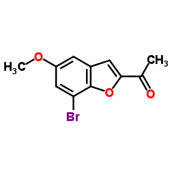 1-(7-Bromo-5-methoxy-1-benzofuran-2-yl)ethanone structure