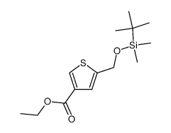 5-(tert-butyl-dimethyl-silanyloxymethyl)thiophene-3-carboxylic acid ethyl ester结构式