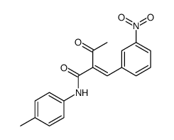 N-(4-methylphenyl)-2-[(3-nitrophenyl)methylidene]-3-oxobutanamide结构式