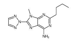 2-butyl-9-methyl-8-(triazol-2-yl)purin-6-amine结构式