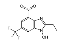 2-ethyl-1-hydroxy-4-nitro-6-(trifluoromethyl)benzimidazole结构式