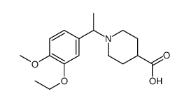 1-[1-(3-ethoxy-4-methoxyphenyl)ethyl]piperidine-4-carboxylic acid结构式