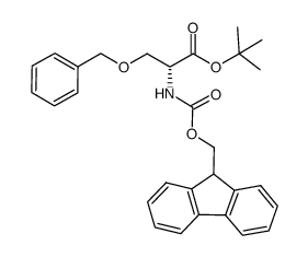 N-[(9H-fluoren-9-yl)methoxycarbonyl]-O-(benzyl)-D-serine tert-butyl ester Structure