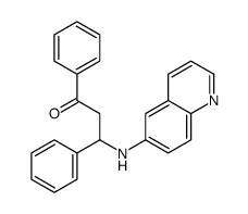 1,3-diphenyl-3-(quinolin-6-ylamino)propan-1-one结构式