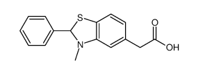 2,3-Dihydro-3-methyl-2-phenyl-5-benzothiazoleacetic acid Structure