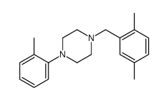1-[(2,5-dimethylphenyl)methyl]-4-(2-methylphenyl)piperazine Structure