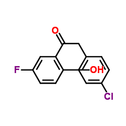 2-(4-CHLOROPHENYL)-5'-FLUORO-2'-HYDROXYACETOPHENONE structure