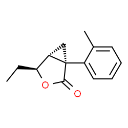 3-Oxabicyclo[3.1.0]hexan-2-one,4-ethyl-1-(2-methylphenyl)-,(1S,4S,5R)-(9CI) Structure