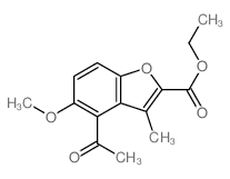 ethyl 4-acetyl-5-methoxy-3-methyl-benzofuran-2-carboxylate结构式
