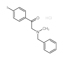 Ethanone, 1-(4-iodophenyl)-2-[methyl(phenylmethyl)amino]-,hydrochloride (1:1) structure