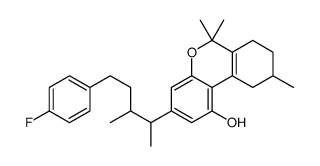 7,8,9,10-Tetrahydro-3-[4-(p-fluorophenyl)-1,2-dimethylbutyl]-6,6,9-trimethyl-6H-dibenzo[b,d]pyran-1-ol picture