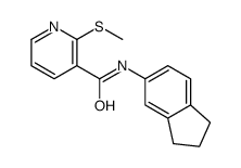 N-(2,3-dihydro-1H-inden-5-yl)-2-methylsulfanylpyridine-3-carboxamide结构式