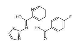 3-[(4-fluorobenzoyl)amino]-N-(1,3-thiazol-2-yl)pyridine-2-carboxamide结构式